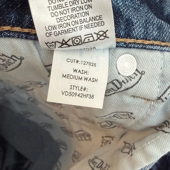 Von Dutch Y2K Low Rise Denim Micro Mini Skirt Eyeball Patch Size 30 NWT - Picture 14 of 16